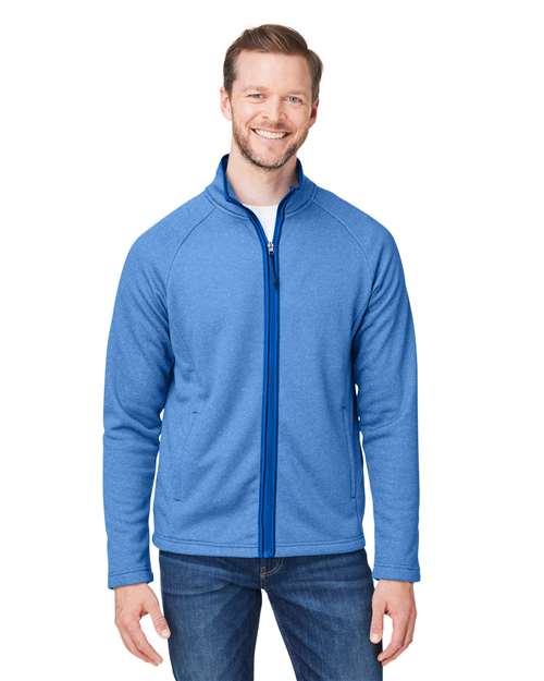 CORE365 CE72 - Men's Venture Heathered Stripe Full-Zip Jacket