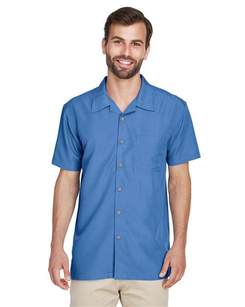 Harriton M560 - Men's Barbados Textured Camp Shirt