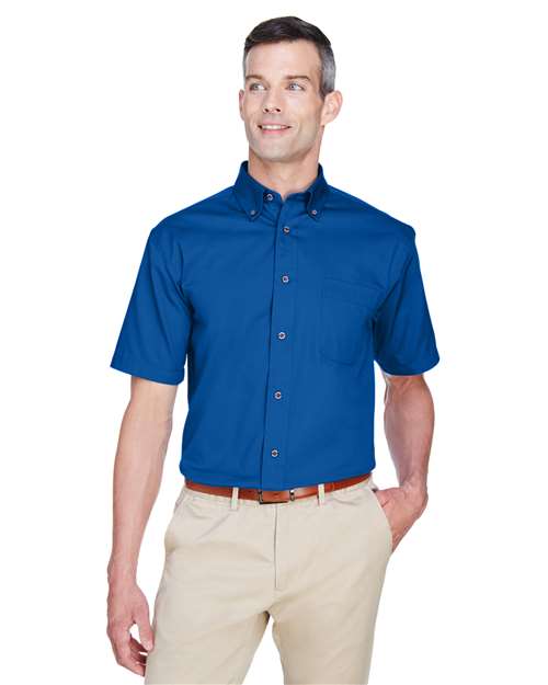 Harriton M500S - Men's Easy Blend™ Twill Dress Shirt with Stain-Release
