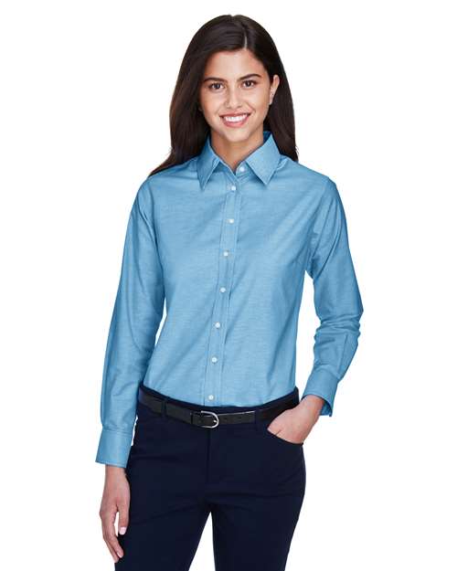 Harriton M600W - Women's Long Sleeve Oxford Dress Shirt