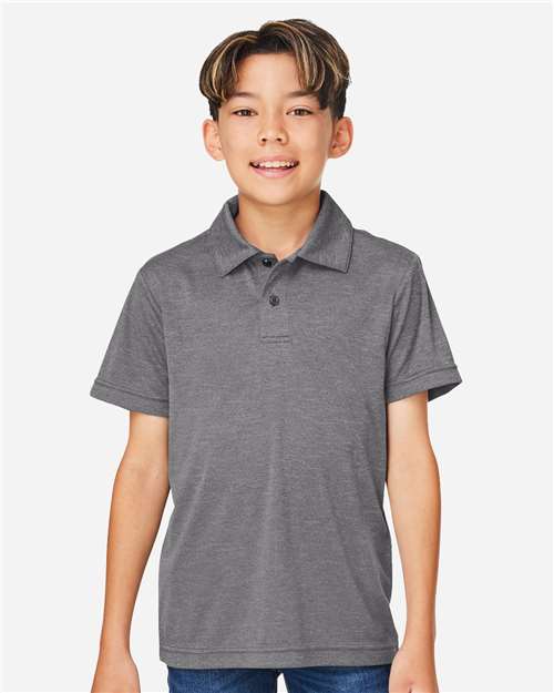 Team 365 TT51HY - Youth Zone Sonic Heather Performance Polo