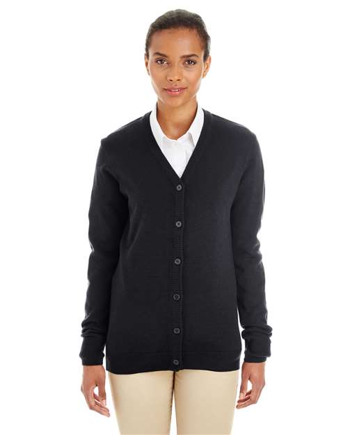 Harriton M425W - Women's Pilbloc V-Neck Button Cardigan Sweater