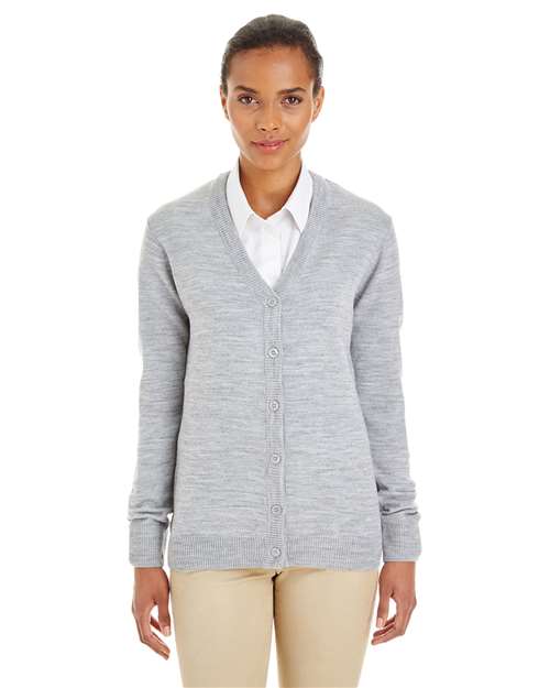 Harriton M425W - Women's Pilbloc V-Neck Button Cardigan Sweater