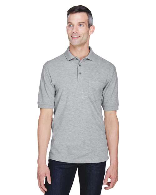 Harriton M265P - Men's Easy Blend™ Polo with Pocket