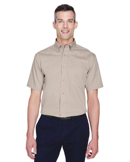 Harriton M500S - Men's Easy Blend™ Twill Dress Shirt with Stain-Release