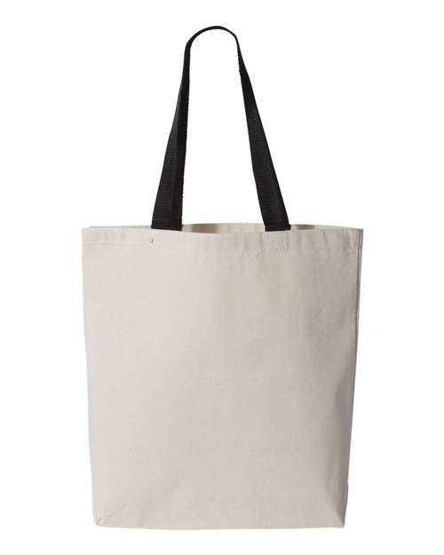 Q-Tees Q4400 - 11L Canvas Tote with Contrast-Color Handles