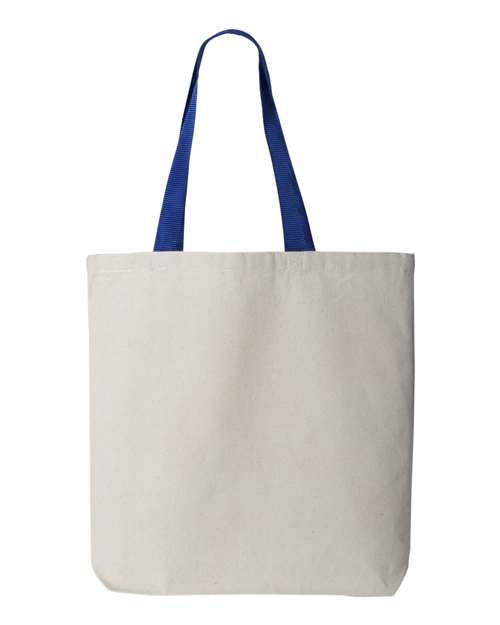 Q-Tees Q4400 - 11L Canvas Tote with Contrast-Color Handles