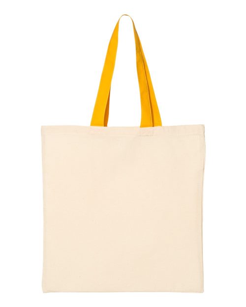 Q-Tees QTB6000 - Economical Tote with Contrast-Color Handles