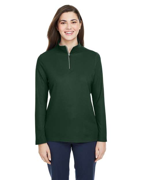 CORE365 CE405W - Women's Fusion ChromaSoft™ Pique Quarter-Zip Pullover