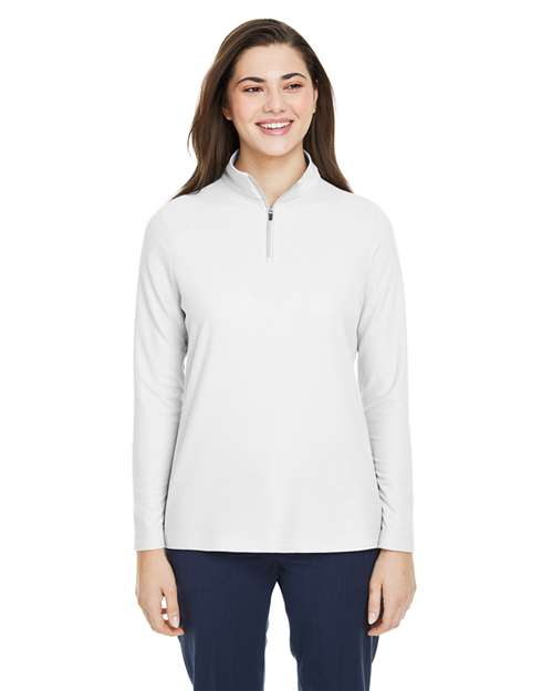 CORE365 CE405W - Women's Fusion ChromaSoft™ Pique Quarter-Zip Pullover