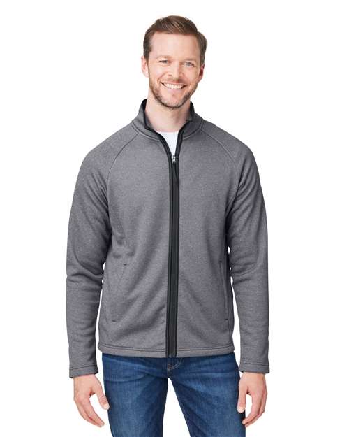 CORE365 CE72 - Men's Venture Heathered Stripe Full-Zip Jacket