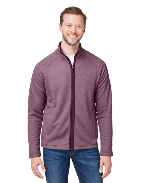CORE365 CE72 - Men's Venture Heathered Stripe Full-Zip Jacket