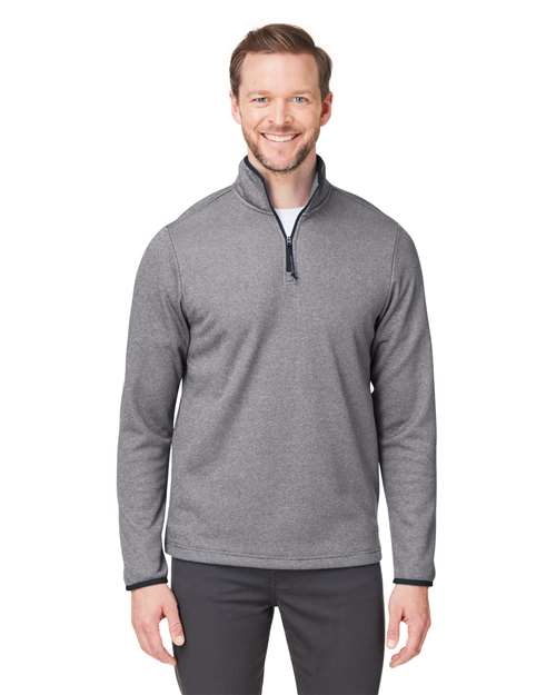 CORE365 CE73 - Men's Venture Heathered Stripe Quarter-Zip Pullover