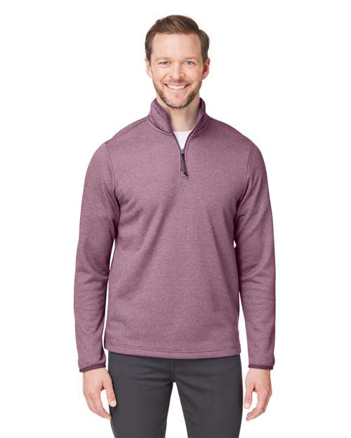 CORE365 CE73 - Men's Venture Heathered Stripe Quarter-Zip Pullover