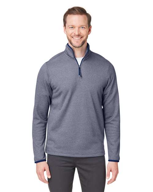 CORE365 CE73 - Men's Venture Heathered Stripe Quarter-Zip Pullover