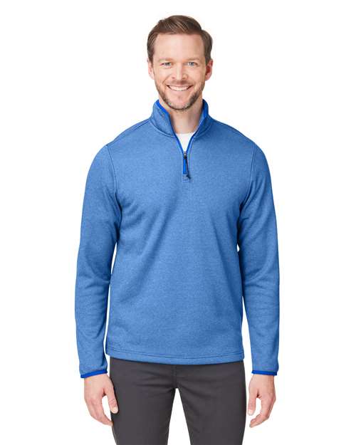 CORE365 CE73 - Men's Venture Heathered Stripe Quarter-Zip Pullover