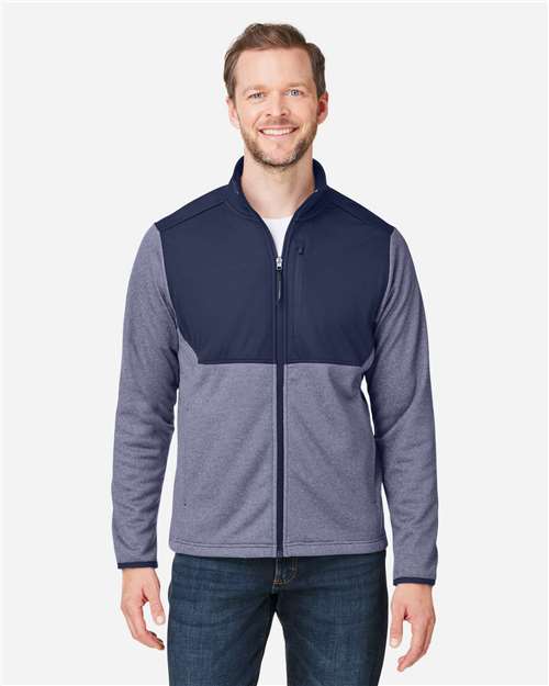CORE365 CE74 - Men's Venture Heathered Stripe Hybrid Jacket