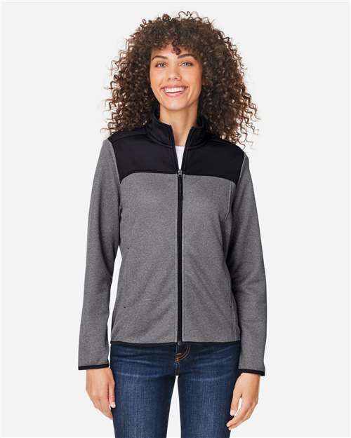 CORE365 CE74W - Women's Venture Heathered Stripe Hybrid Jacket
