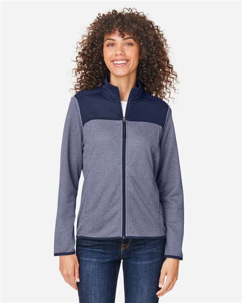 CORE365 CE74W - Women's Venture Heathered Stripe Hybrid Jacket