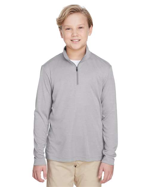 Team 365 TT31HY - Youth Zone Sonic Heather Performance Quarter-Zip Pullover