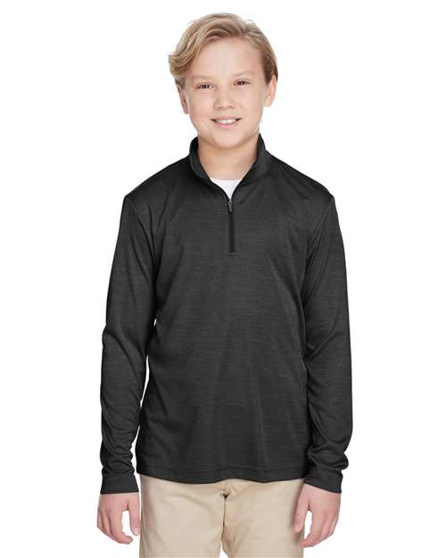 Team 365 TT31HY - Youth Zone Sonic Heather Performance Quarter-Zip Pullover
