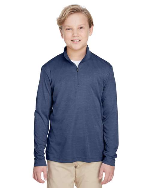 Team 365 TT31HY - Youth Zone Sonic Heather Performance Quarter-Zip Pullover