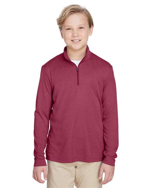Team 365 TT31HY - Youth Zone Sonic Heather Performance Quarter-Zip Pullover