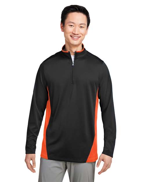 Harriton M786 - Men's Flash Snag Protection Plus IL Colorblock Quarter-Zip Pullover