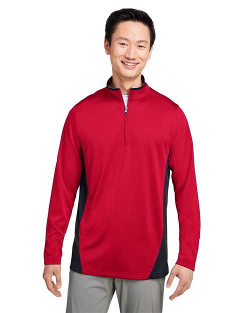Harriton M786 - Men's Flash Snag Protection Plus IL Colorblock Quarter-Zip Pullover