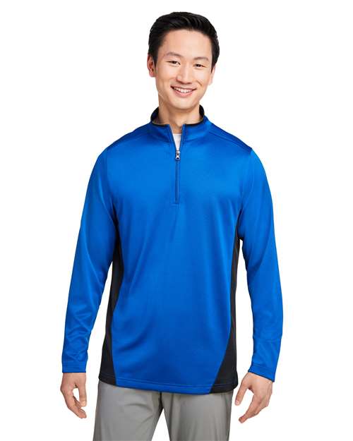 Harriton M786 - Men's Flash Snag Protection Plus IL Colorblock Quarter-Zip Pullover