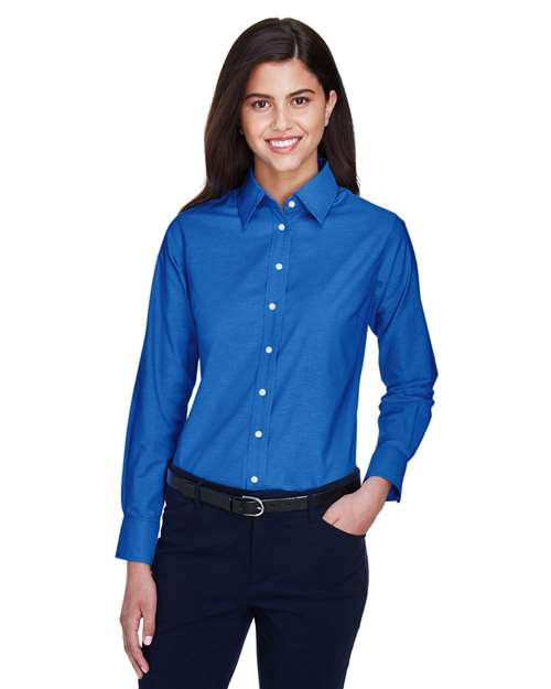 Harriton M600W - Women's Long Sleeve Oxford Dress Shirt