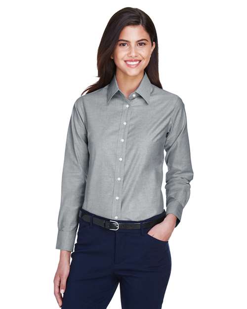 Harriton M600W - Women's Long Sleeve Oxford Dress Shirt