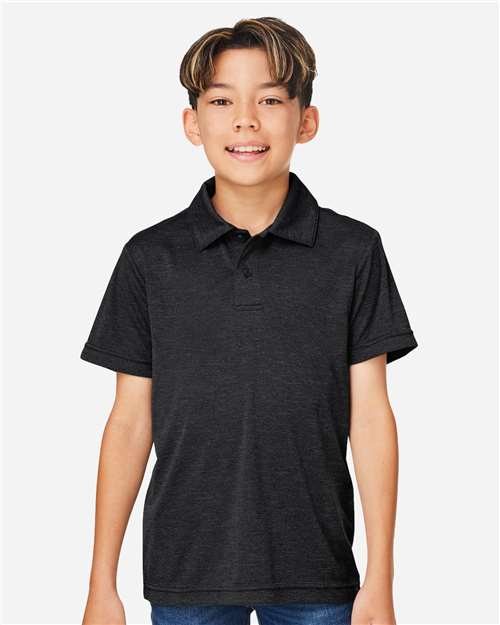 Team 365 TT51HY - Youth Zone Sonic Heather Performance Polo