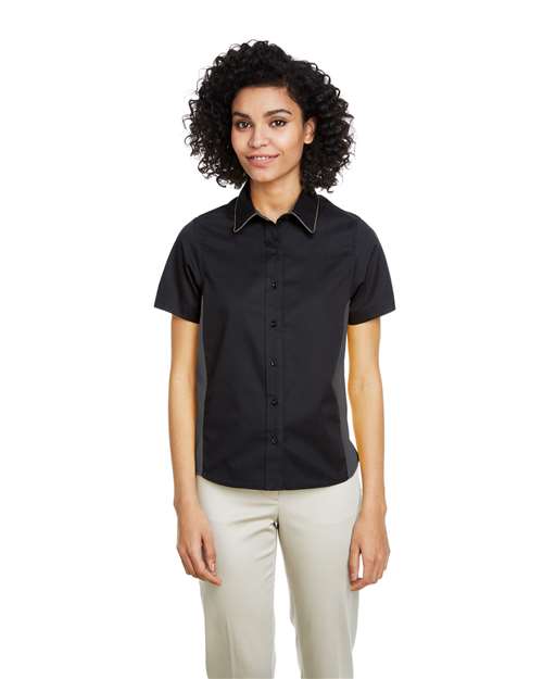 Harriton M586W - Women's Flash IL Colorblock Shirt