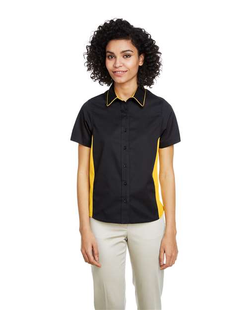 Harriton M586W - Women's Flash IL Colorblock Shirt