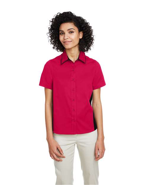 Harriton M586W - Women's Flash IL Colorblock Shirt