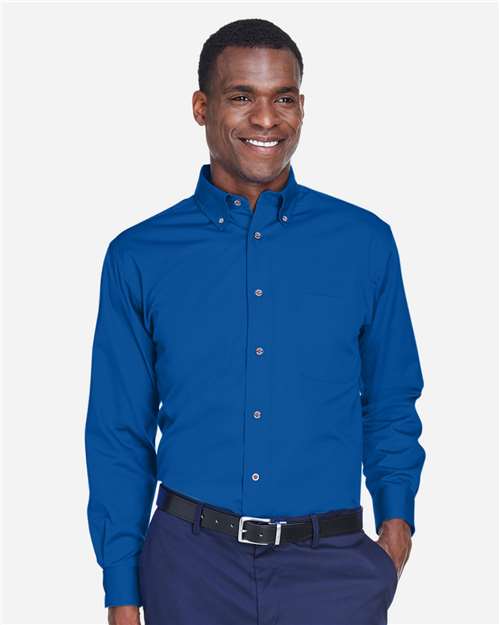 Harriton M500T - Men's Tall Easy Blend™ Twill Dress Shirt