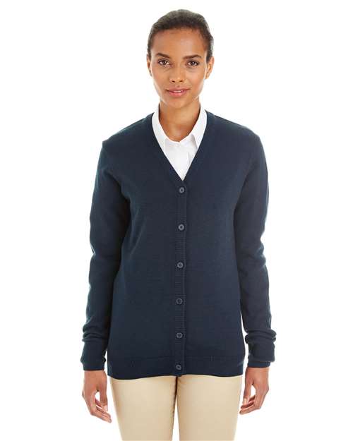 Harriton M425W - Women's Pilbloc V-Neck Button Cardigan Sweater