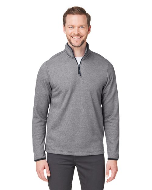 CORE365 CE73 - Men's Venture Heathered Stripe Quarter-Zip Pullover