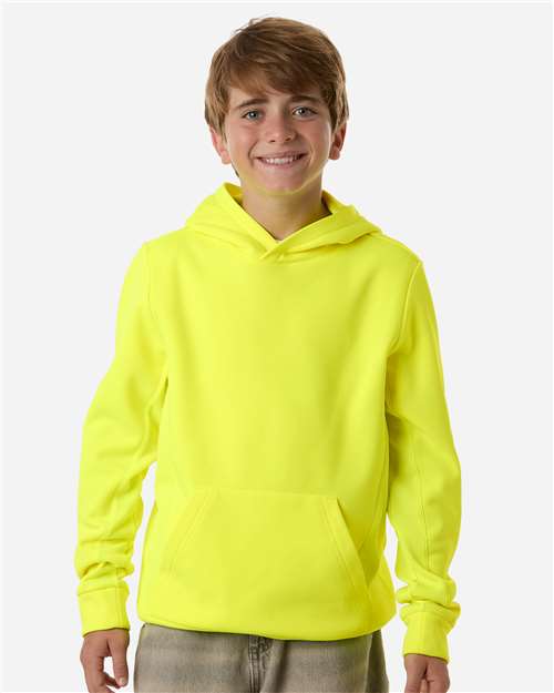 Team 365 TT400Y - Youth Squad Hooded Tech Fleece Pullover