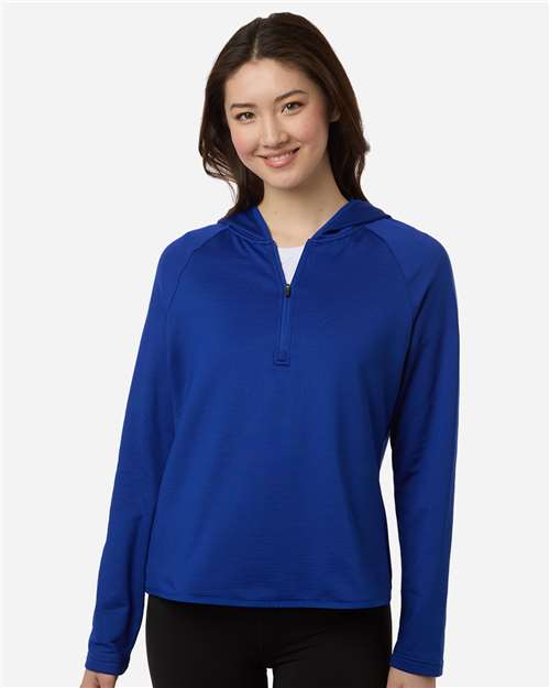 Team 365 TT200W - Women's Qualify Quarter-Zip Hooded Pullover