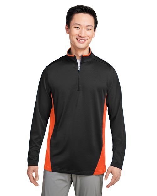 Harriton M786 - Men's Flash Snag Protection Plus IL Colorblock Quarter-Zip Pullover