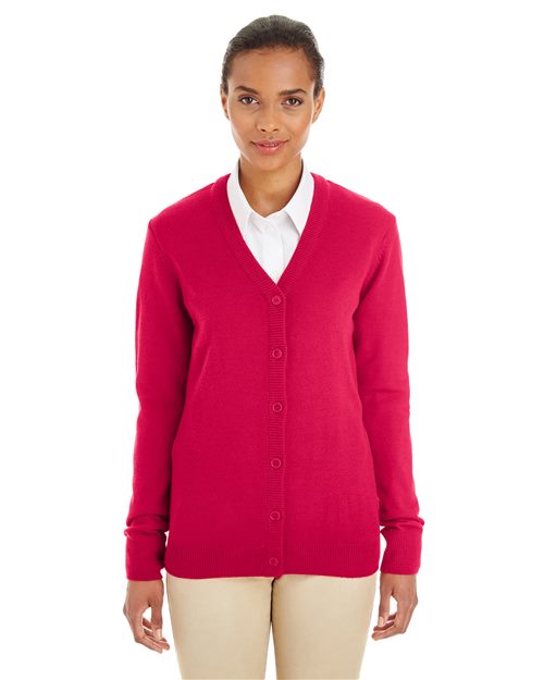 Harriton M425W - Women's Pilbloc V-Neck Button Cardigan Sweater