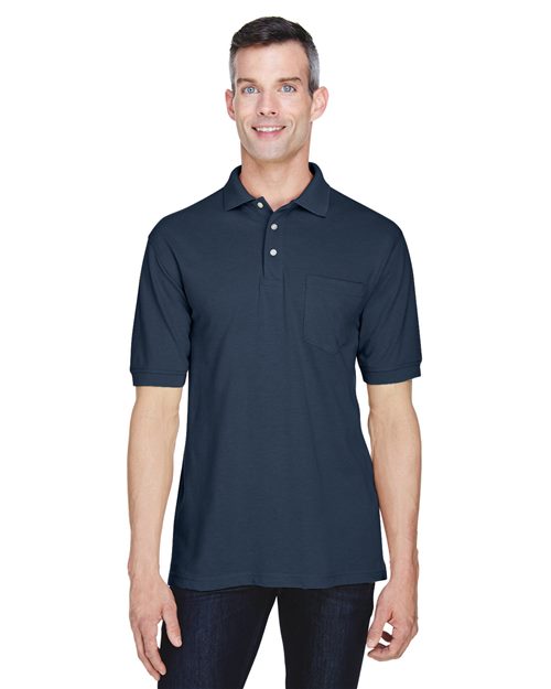 Harriton M265P - Men's Easy Blend™ Polo with Pocket