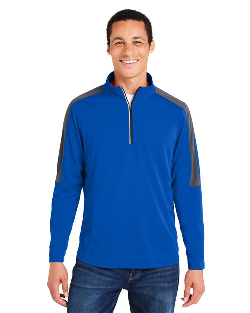 CORE365 CE404 - Men's Market Snag Protect Mesh Colorblock Quarter-Zip Pullover
