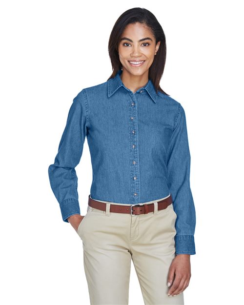 Harriton M550W - Women's Denim Shirt