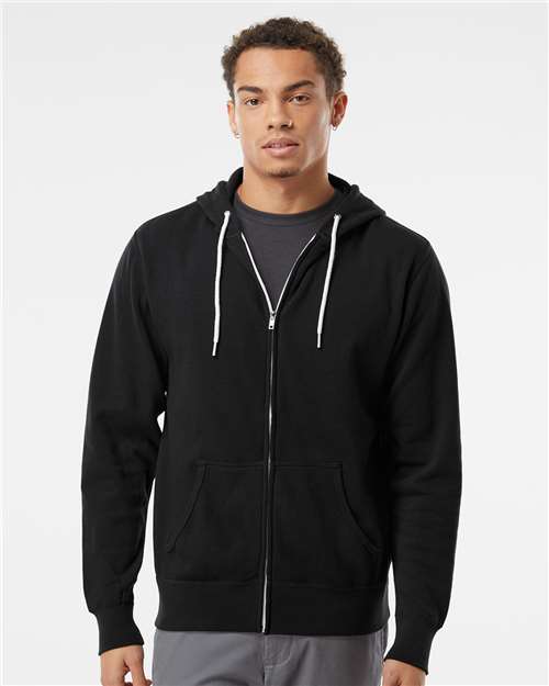 Independent Trading Co. AFX90UNZ - Unisex Lightweight Full-Zip Hooded Sweatshirt