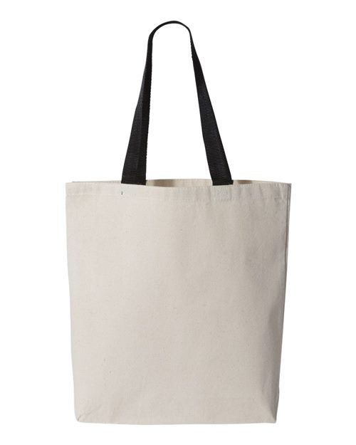 Q-Tees Q4400 - 11L Canvas Tote with Contrast-Color Handles