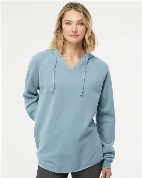 Independent Trading Co. PRM2500 - Women’s Lightweight California Wave Wash Hooded Sweatshirt