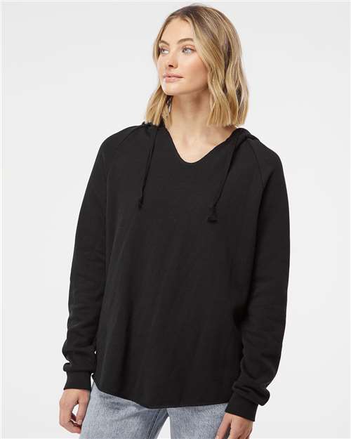 Independent Trading Co. PRM2500 - Women’s Lightweight California Wave Wash Hooded Sweatshirt